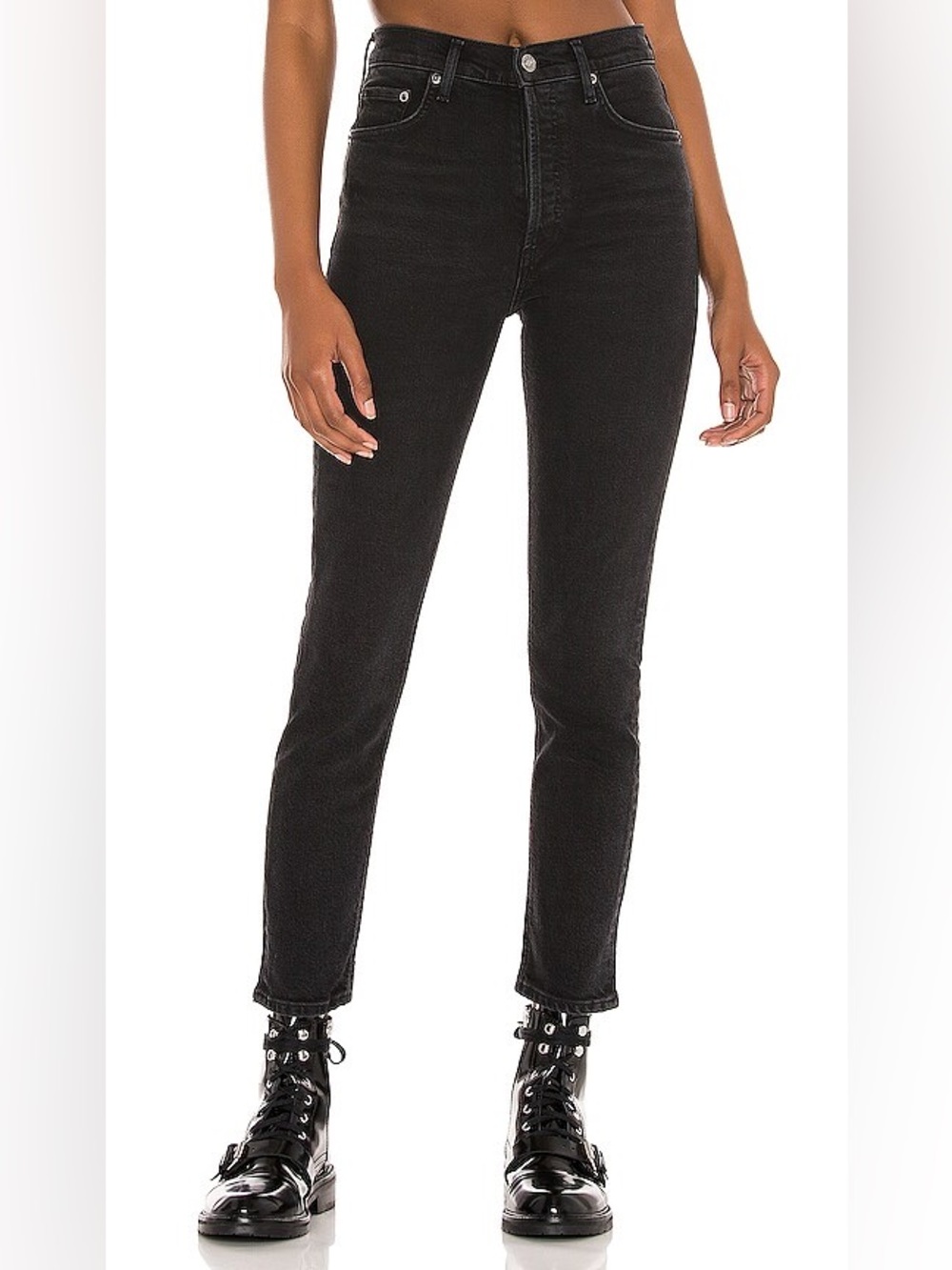 Agolde Nico High Rise Slim Jean Black 33 Style No. A093-1286
